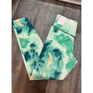 Nike One Women Dri-FIT High Rise Tie Dye Leggings Teal Green DQ5278-379 Small